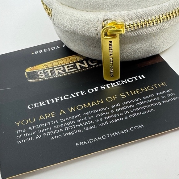 FREIDA ROTHMAN WOMEN OF STRENGTH BLACK RHODIUM And PLATINUM BANGLE BRACELET NEW - Picture 16 of 17